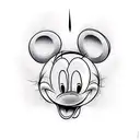 angry Mickey Mouse  tattoo design idea
