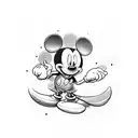 angry Mickey Mouse  tattoo design idea