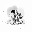 angry Mickey Mouse  tattoo design idea