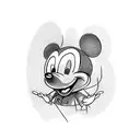 angry Mickey Mouse  tattoo design idea