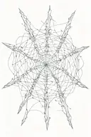 web of wyrd made from sticks tattoo design idea