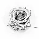 roses with scorpion and rattlesnake tattoo design idea