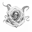 roses with scorpion and rattlesnake tattoo design idea