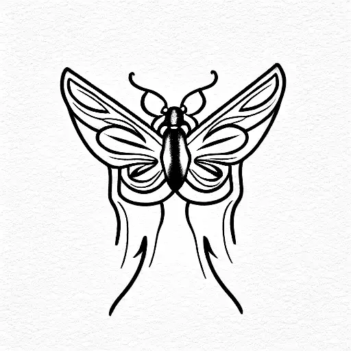 death moth tattoo design idea