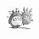 walking totoro  tattoo design idea