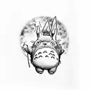 walking totoro  tattoo design idea