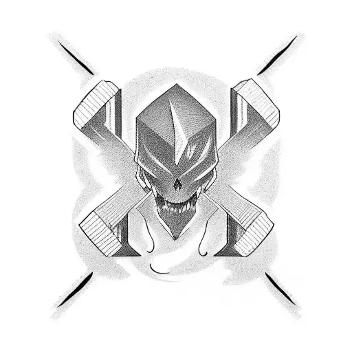 90's cartoon mashup tattoo design idea