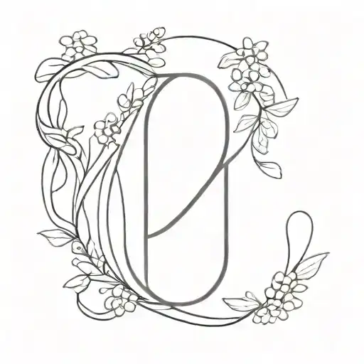 letter D tattoo design idea