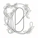 letter D tattoo design idea