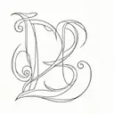 letter D tattoo design idea
