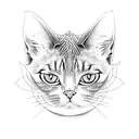 cat front paws tattoo design idea