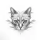 cat front paws tattoo design idea