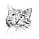 cat front paws tattoo design idea