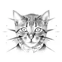 cat front paws tattoo design idea
