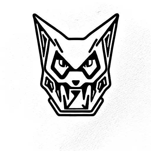 Metal Garurumon from Digimon tattoo design idea