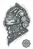 army helmet surrounded tattoo design idea