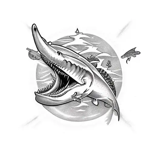 mosasaurus  tattoo design idea