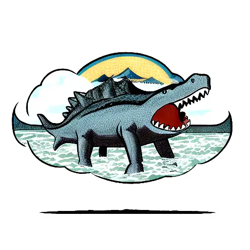 mosasaurus  tattoo design idea