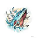 mosasaurus  tattoo design idea