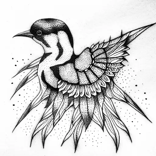 Bird tattoo design idea