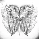 wings red  tattoo design idea