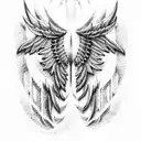 wings red  tattoo design idea