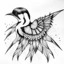 Bird tattoo design idea