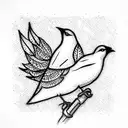 Bird tattoo design idea