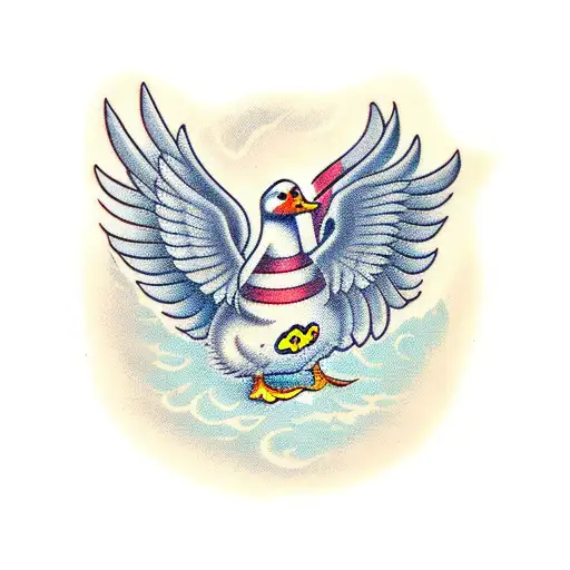 Little Duckling Heart tattoo design idea