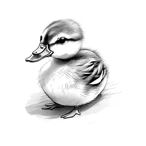 Little Duckling Heart tattoo design idea