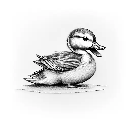 Little Duckling Heart tattoo design idea