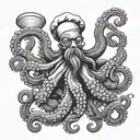 octopus and Chef tattoo design idea