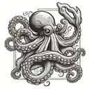 octopus and Chef tattoo design idea
