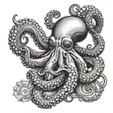 octopus and Chef tattoo design idea