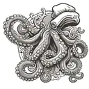octopus and Chef tattoo design idea