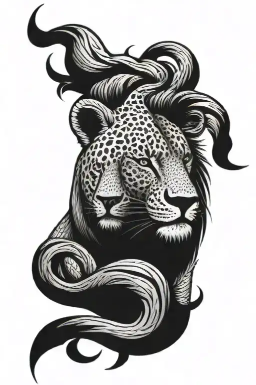 Upper Arm Tattoo Lion, Elephant,... Temporary Tattoo - BlackInk AI