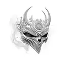 mask prometheus from ds tattoo design idea