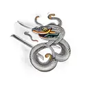 sword snake tattoo design idea