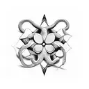 Anatomically correct snake with four-leaf-clover markings tattoo design idea