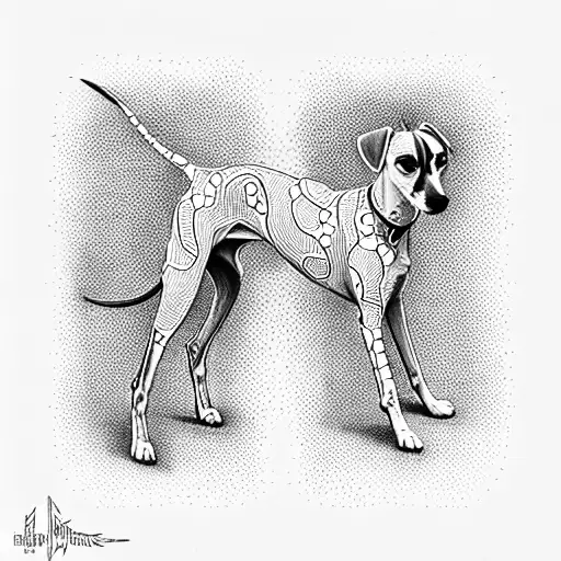 whippet tattoo design idea