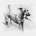 whippet tattoo design idea