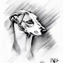 whippet tattoo design idea