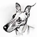 whippet tattoo design idea