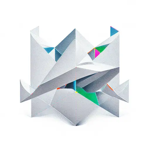 Geomatric three directional arrow in 45 degree angle tattoo design idea