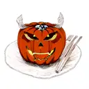 pumpkin tattoo design idea