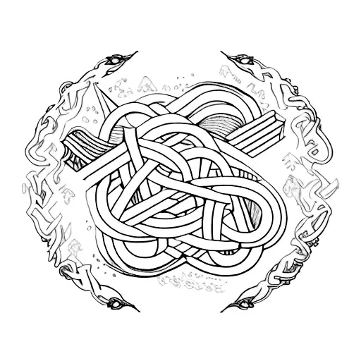 Eterno retorno Nietzsche  tattoo design idea