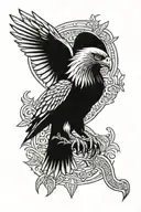 Egyptian eagle tattoo design idea
