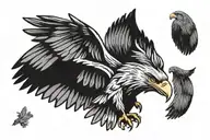 eagle with open wings tattoo design idea