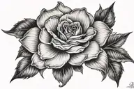 Diana Rose tattoo design idea