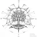 alchemy tree of life tattoo design idea